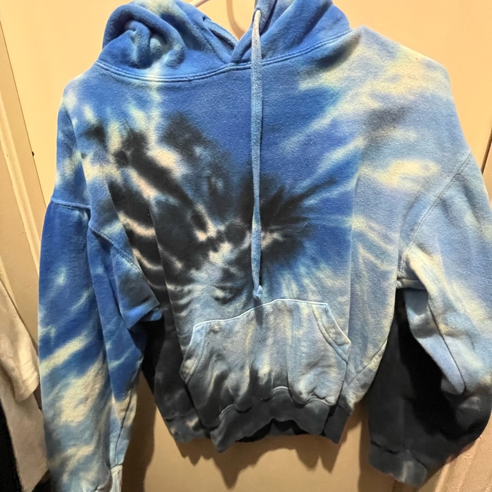 Blue tie dye hoodie